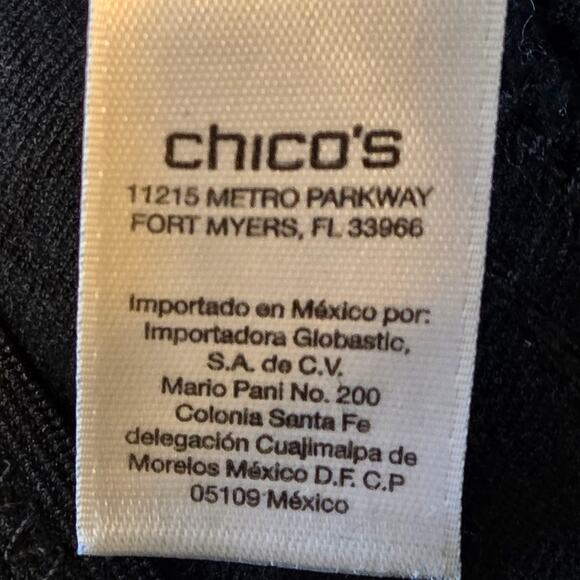 Chico's Black Denim Jean Shorts size 1.5, fits size 8 or 10, stretch, Inseam 10" - Picture 9 of 9